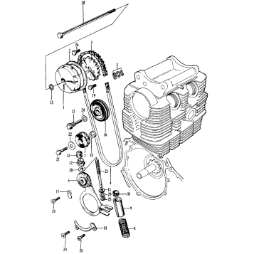 CAM CHAIN + CAM CHAIN TENSIONER