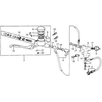 MASTER CYLINDER + BRAKE HOSE