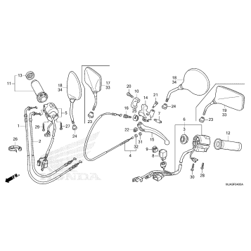 HANDLE LEVER@SWITCH@CABLE