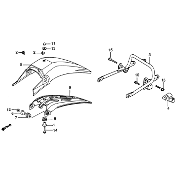 XL500R REAR FENDER 82