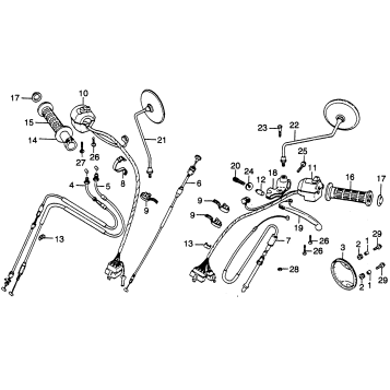 HANDLE LEVER + SWITCH + CABLE