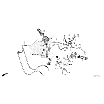 HANDLE LEVER@SWITCH@CABLE