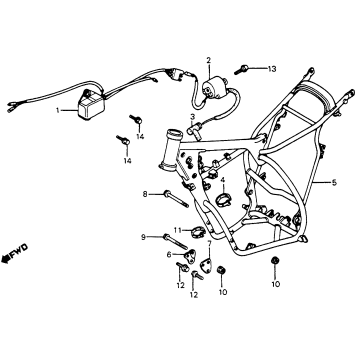 FRAME + IGNITION COIL 82