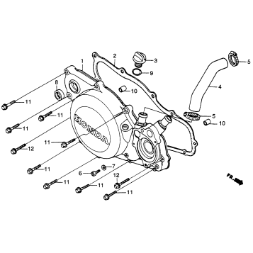 RIGHT CRANKCASE COVER 84-86