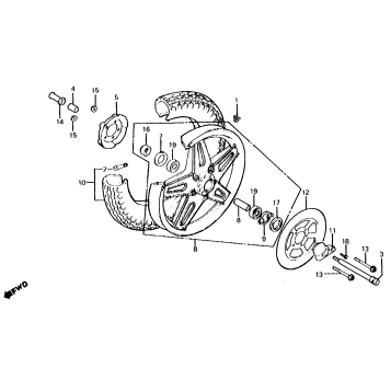 CB650C FRONT WHEEL 80