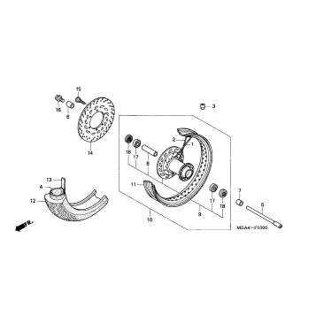 FRONT WHEEL (VTX1300S)