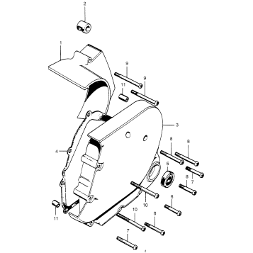 TRANSMISSION COVER + REAR COVER