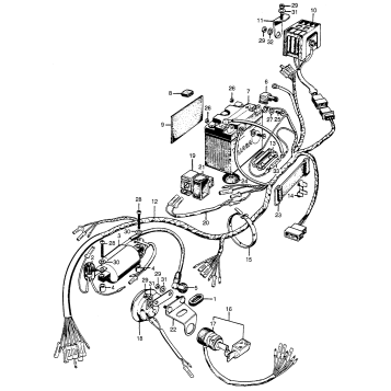 WIRE HARNESS + BATTERY