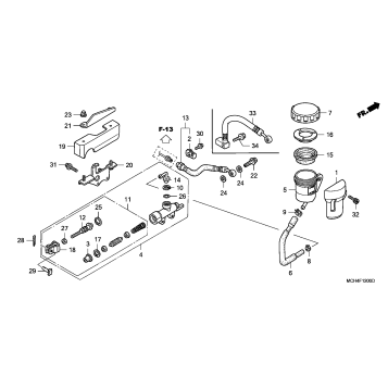REAR BRAKE MASTER CYLINDER