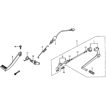 BRAKE PEDAL + CHANGE PEDAL