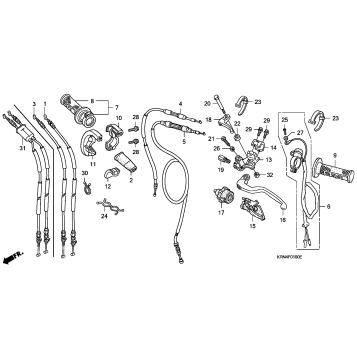 HANDLE LEVER + SWITCH + CABLE