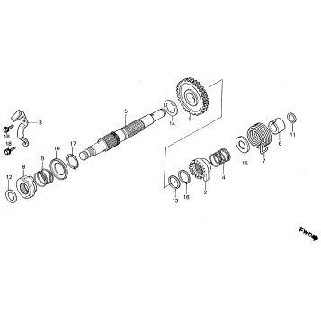 KICK STARTER SPINDLE