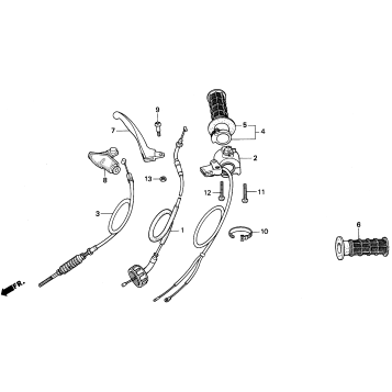 HANDLE LEVER + SWITCHES + CABLES