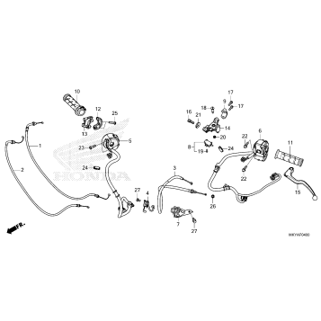 HANDLE LEVER@SWITCH@CABLE (CB650RAC)
