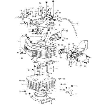 CYLINDER HEAD + CYLINDER