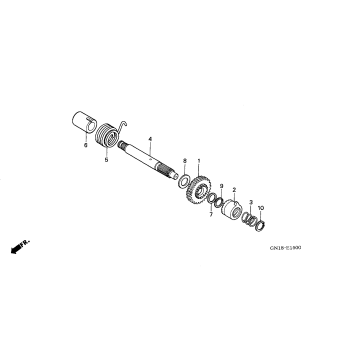 KICK STARTER SPINDLE