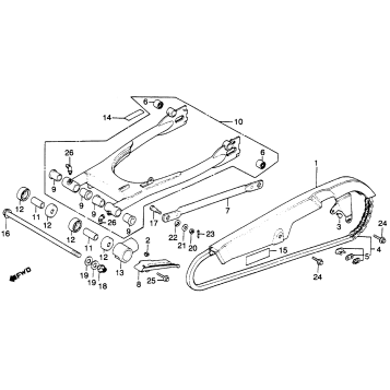 SWINGARM + CHAIN CASE