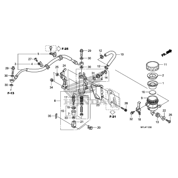 REAR BRAKE MASTER        CYLINDER (CBR1000RR)