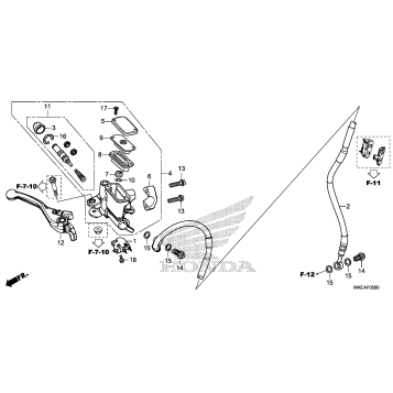 FRONT BRAKE MASTER       CYLINDER