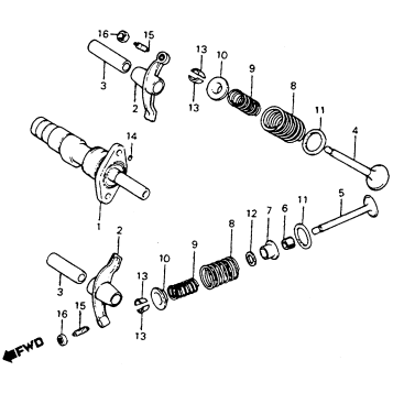 CAMSHAFT + VALVE