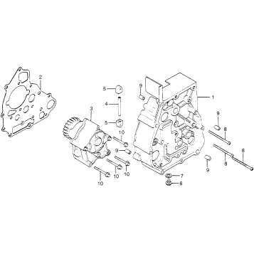 OIL PUMP + LEFT SIDE COVER