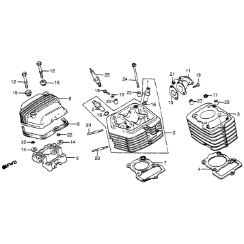 CYLINDER HEAD + CYLINDER