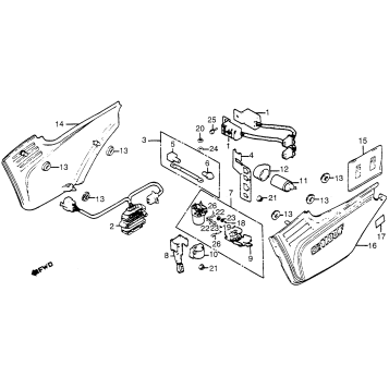 SIDE COVER + SPARK UNIT + RECTIFIER