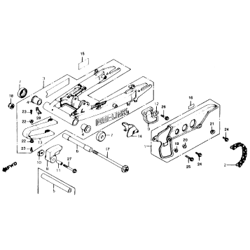 SWINGARM + CHAIN GUARD