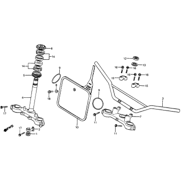 HANDLEBAR + TOP BRIDGE 83