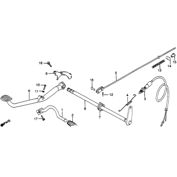 BRAKE PEDAL + SHIFT PEDAL