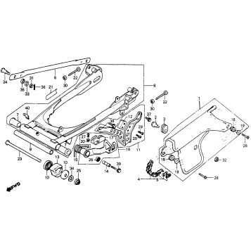 SWINGARM + CHAIN GUARD