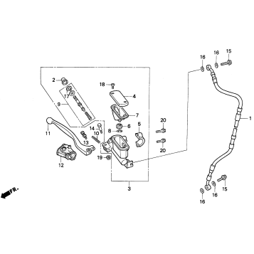 FR. BRAKE MASTER CYL. 92-97