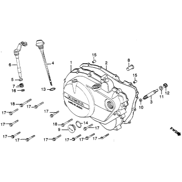 CM450E/CRIGHT CRANKCASE COVER