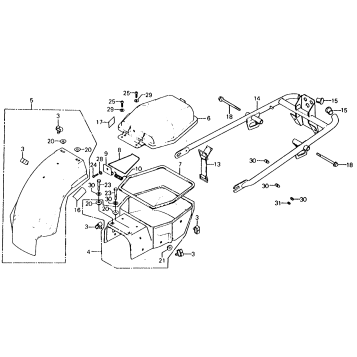 REAR FENDER + BUMPER