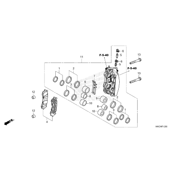 RIGHT FRONT BRAKE CALIPER