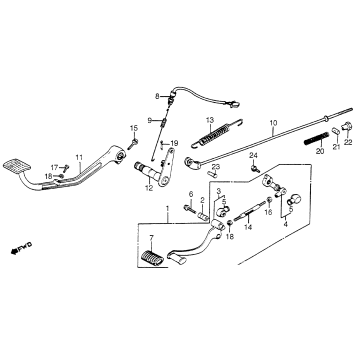 BRAKE PEDAL + GEARSHIFT PEDAL