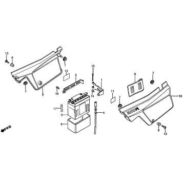 SIDE COVER + BATTERY