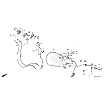 HANDLE LEVER@SWITCH@CABLE