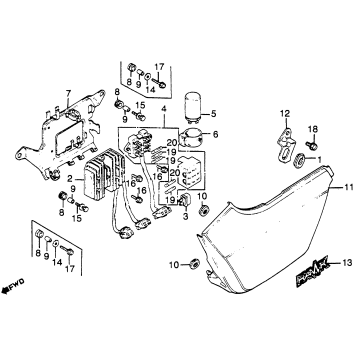 LEFT SIDE COVER + RECTIFIER + FUSE