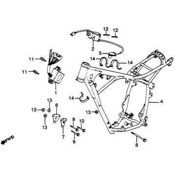 FRAME + IGNITION COIL 79