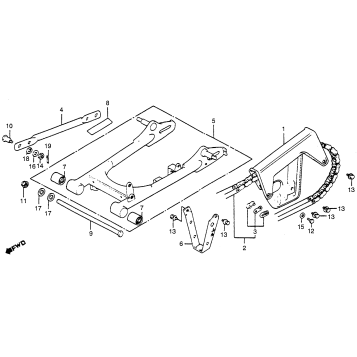 SWINGARM + CHAIN CASE 80-84