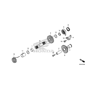 KICK STARTER SPINDLE