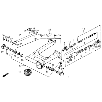 SWINGARM + DRIVE SHAFT