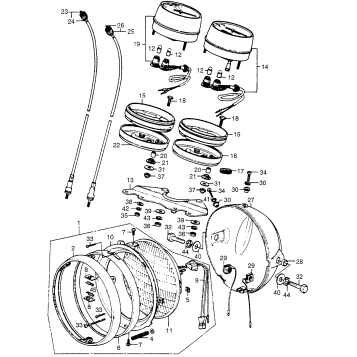 HEADLIGHT + SPEEDOMETER + TACHOMETER