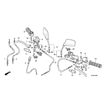 HANDLE LEVER + SWITCH + CABLE