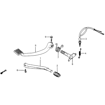 BRAKE PEDAL + GEARSHIFT PEDAL