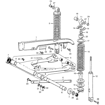 SWINGARM + REAR SHOCK ABSORBER