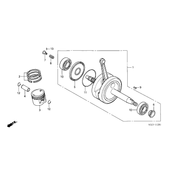 CRANKSHAFT@PISTON        (CRF100F)