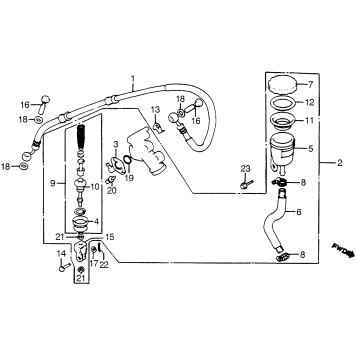REAR BRAKE MASTER CYLINDER