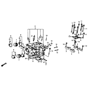 REAR CYLINDER HEAD 84-85